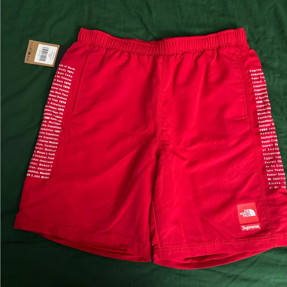 Supreme x The North Face Red Shorts